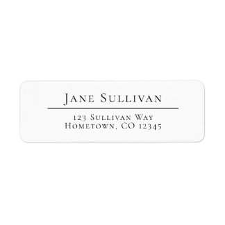 Personalized Return Address Label Classic Style