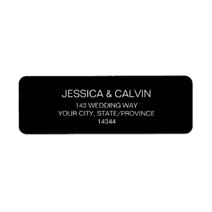Personalized Return Address Labels Black and White