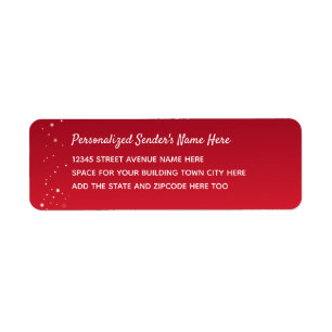 Personalized Return Address Red