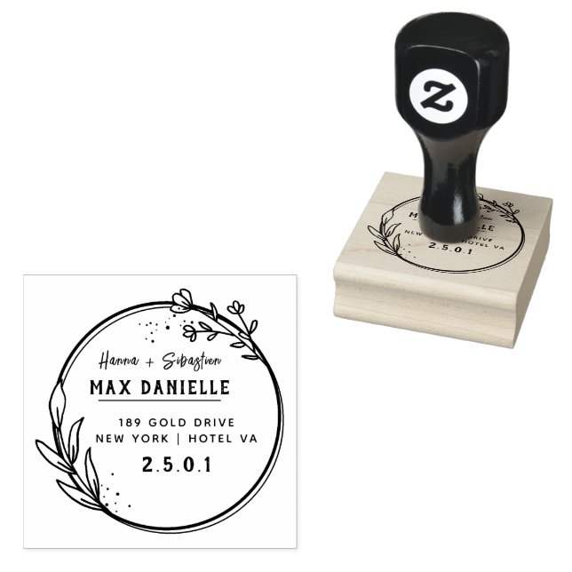 Personalized Return Address Rubber Stamp  (Stamped)