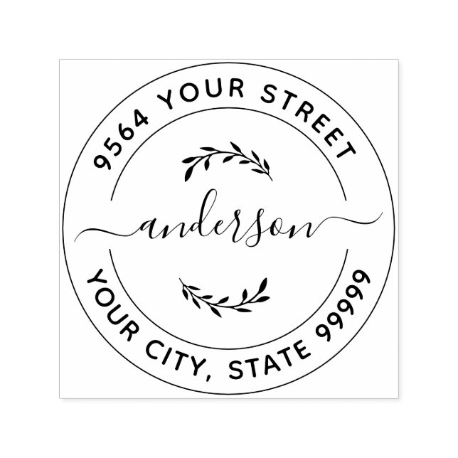 Personalized Return Address Self Ink Stamp (Design)