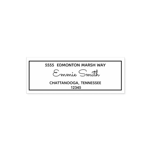 Personalized Return Address Self-inking Stamp (Design)