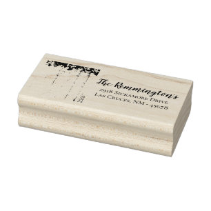 Personalized Return Address Stamp cotton plant ber