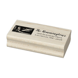 Personalized Return Address Stamp Cowboy Boots Bar