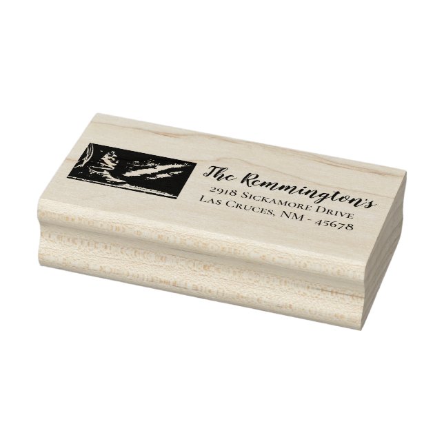 Personalized Return Address Stamp Cowboy Boots Bar (Stamp)