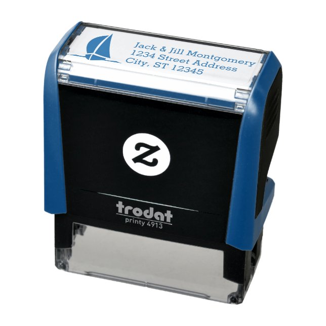 Personalized Return Address with Sailboat Self-inking Stamp (Product)
