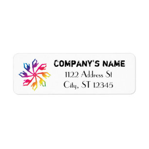 Personalized Return Label Pinwheel Pattern
