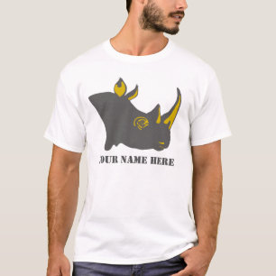 Personalized Rhino Graphic Illustration T-Shirt