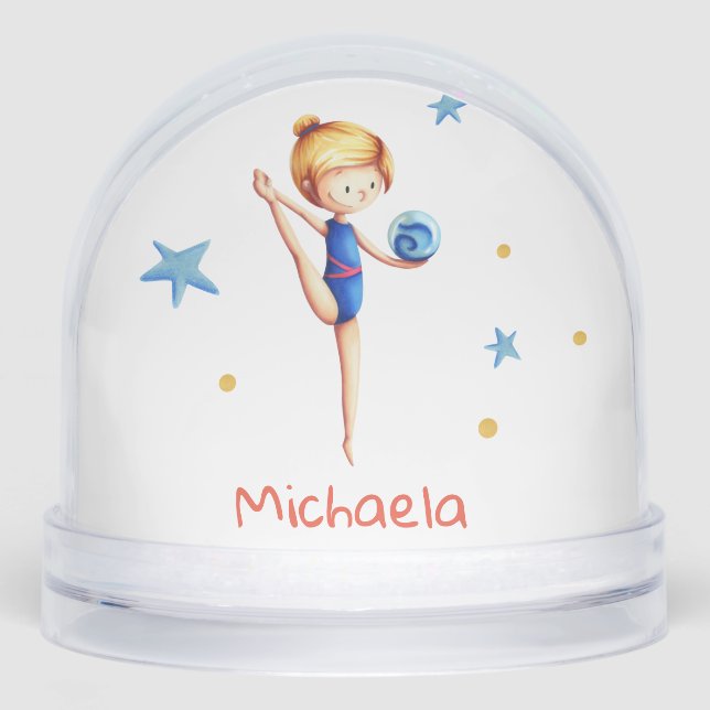 Personalized Rhythmic Gymnast Snowglobe (Front)