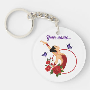 Personalized Rhythmic Gymnastics Keychain