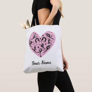 Personalized Rhythmic Gymnastics Tote Bag Pink
