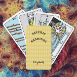 Personalized Rider Waite Smith Tarot Cards Deck<br><div class="desc">Create your own custom, personalized, classy, elegant black script / typography monogram monogrammed, retro cool chic stylish geometric trendy faux gold harlequin diamond pattern background, classic 78 cards Rider-Waite-Smith Tarot cards deck, with each card imbued with symbolic significance, these cards offer a transformative experience for divination, self-discovery, and spiritual guidance....</div>