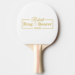 Personalized Ring Bearer Baseball Gift for Groomsm Ping Pong Paddle