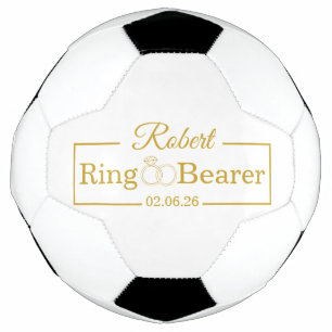 Personalized Ring Bearer Baseball Gift for Groomsm Soccer Ball