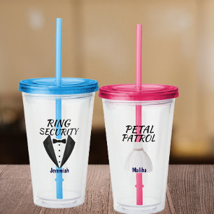 Personalized ring bearer Cute Kids Wedding favour Acrylic Tumbler
