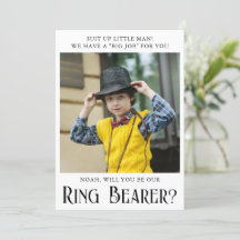 Personalized Ring Bearer Proposal Photo Card