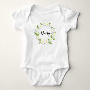 Personalized Ring of Daisies Baby Bodysuit