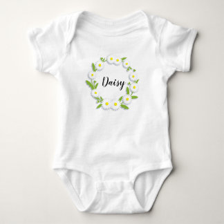 Personalized Ring of Daisies Baby Bodysuit