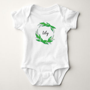 Personalized Ring of Lily of the Valley Bodysuit