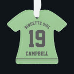 Personalized Ringette Girl Jersey Custom Name  Ornament<br><div class="desc">Personalized Ringette Girl Jersey Custom Name Ornament</div>