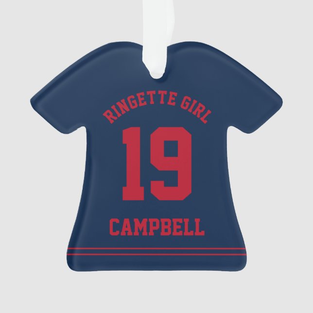 Personalized Ringette Girl Player Custom Name   Or Ornament (Front)