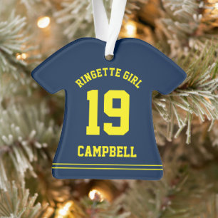 Personalized Ringette Girl Player Custom Name Ornament