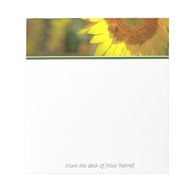Personalized "Rise and Shine" notepad (Front)