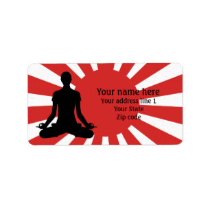 Personalized Rising Sun Yoga 4 meditation Label