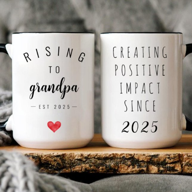 Personalized Rising to Grandpa Mug (Creator Uploaded)