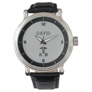 Personalized RN Medical Symbol Nurse Gift Watch