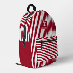 Personalized RN Modern and Elegant Stripes Pattern Printed Backpack