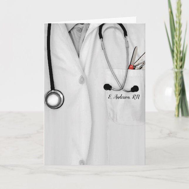 personalized rn nurse graduation card (Front)