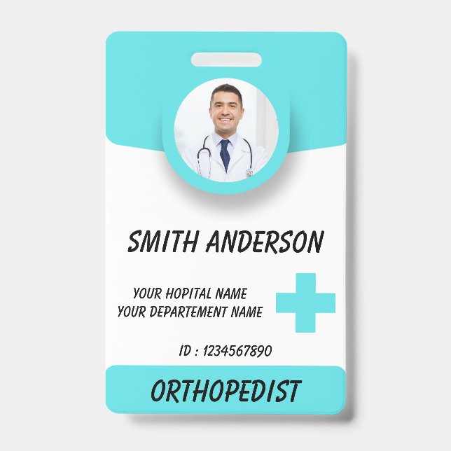 Personalized RN Nurse Identification Badge (Front)