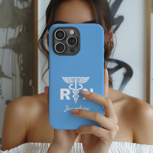 Personalized RN Nurse Phone Case, RN Nurse Gift iPhone 15 Pro Case