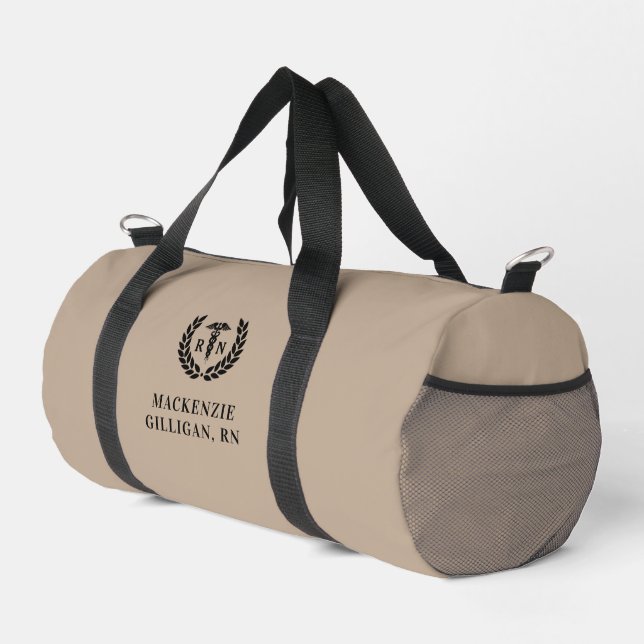 Personalized RN Nursing School Graduation Elegant Duffle Bag (Right Corner)