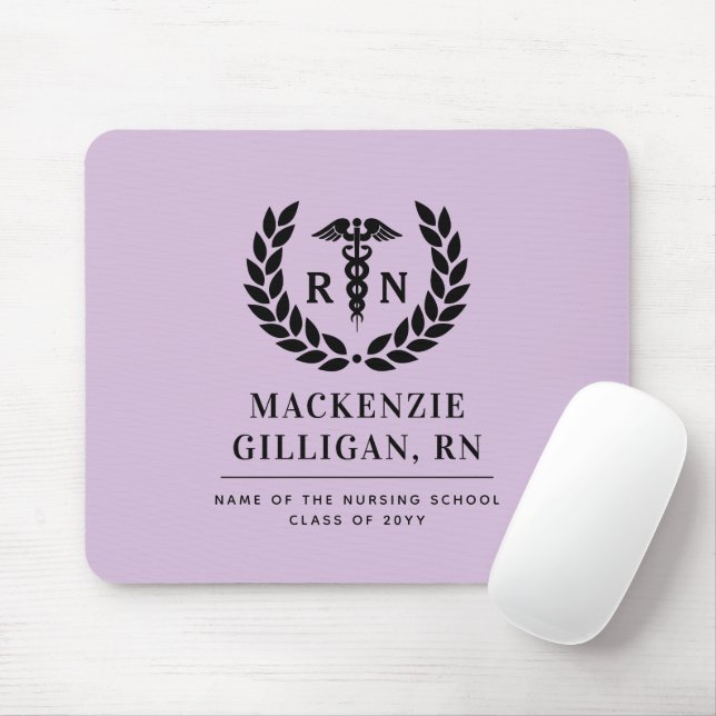 Personalized RN Nursing School Graduation Elegant Mouse Pad (With Mouse)