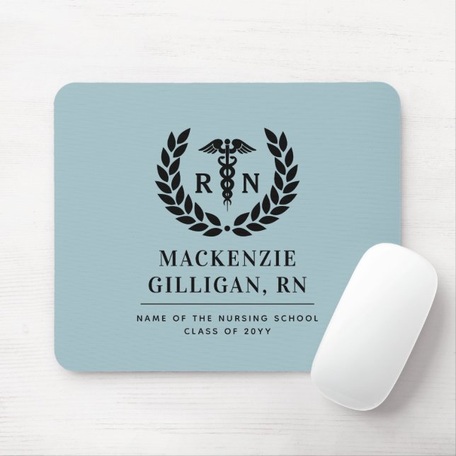 Personalized RN Nursing School Graduation Elegant Mouse Pad (With Mouse)