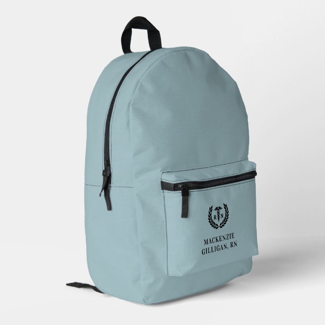Personalized RN Nursing School Graduation Elegant Printed Backpack (Back Corner Left)
