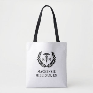 Personalized RN Nursing School Graduation Elegant Tote Bag
