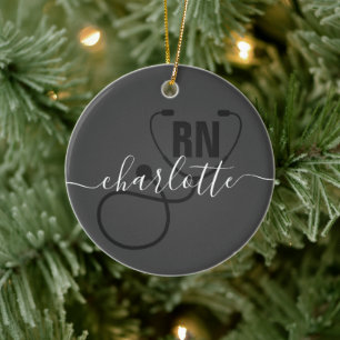 Personalized RN Registered Nurse Graduation Ceramic Ornament