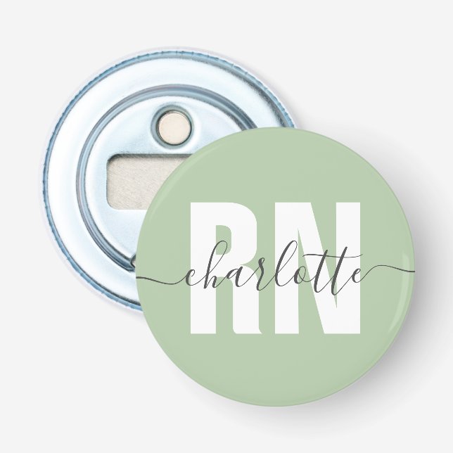 Personalized RN Registered Nurse Graduation Gifts Bottle Opener (Front)