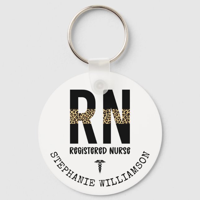 Personalized RN Registered Nurse Graduation Gifts Keychain (Front)