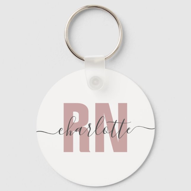 Personalized RN Registered Nurse Graduation Gifts Keychain (Front)