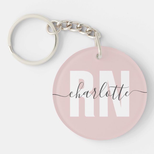 Personalized RN Registered Nurse Graduation Gifts Keychain (Front)