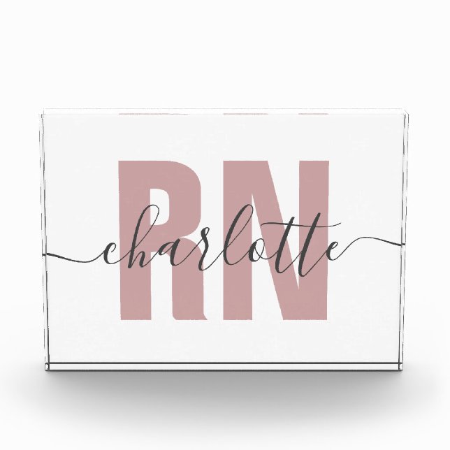 Personalized RN Registered Nurse Graduation Gifts Photo Block (Front)