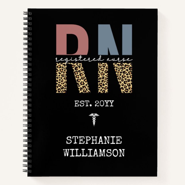 Personalized RN Registered Nurse Graduation Notebook (Front)