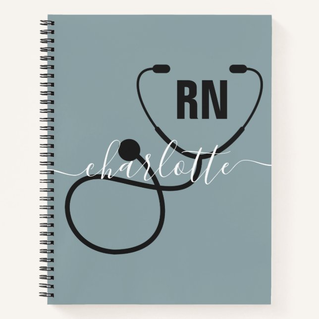 Personalized RN Registered Nurse Graduation Notebook (Front)