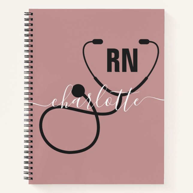 Personalized RN Registered Nurse Graduation Notebook (Front)