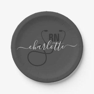 Personalized RN Registered Nurse Graduation Paper Plate