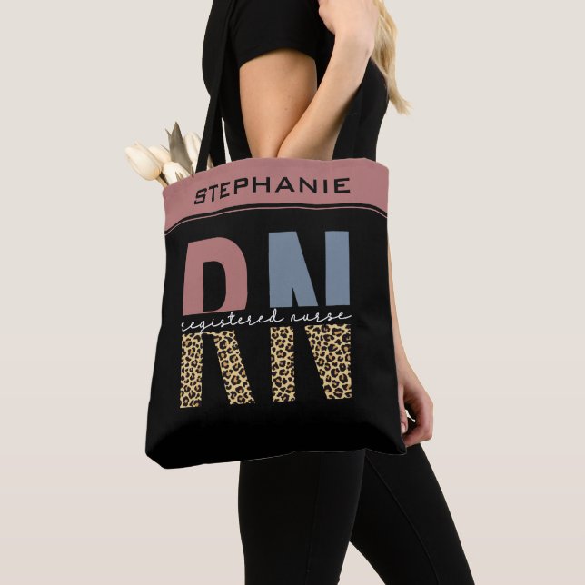Personalized RN Registered Nurse Graduation Tote Bag (Close Up)